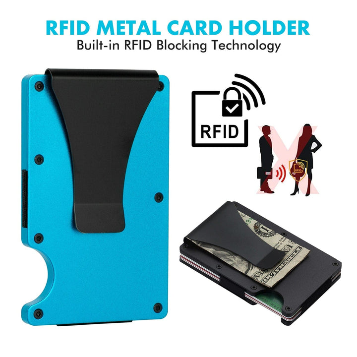 2 Packs Metal Wallet Card Holder