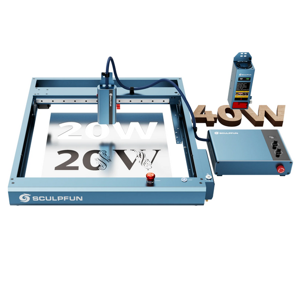 [Vorbestellung]SCULPFUN A9 Ultra 20W Faser + 40W Diodenlaser Gravier-und Schneidemaschine