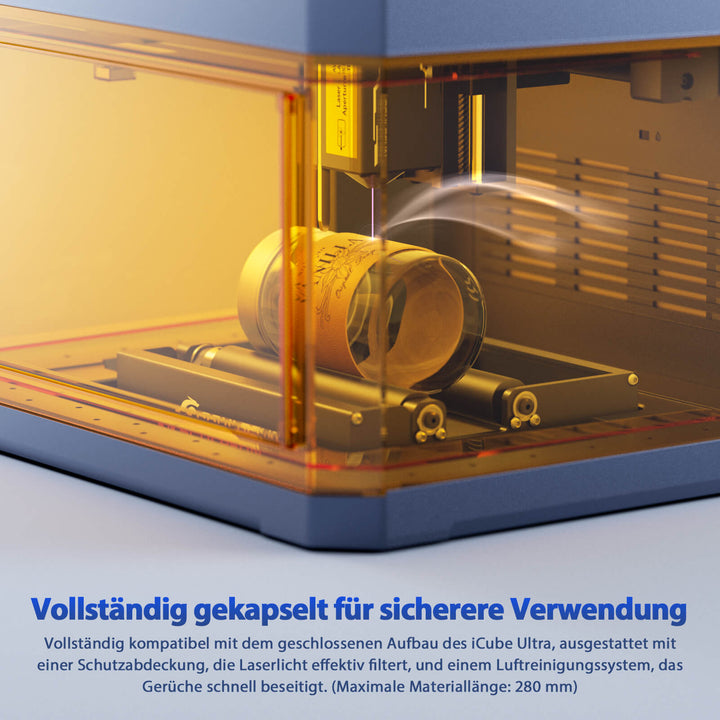 SCULPFUN RA Mini 360° Rotary Roller Laser-Multifunktionsrolle, Plug-and-Play, Anti-Rutsch-Design, passend für die Modelle iCube Ultra, iCube und C1 SCULPFUN RA Mini 360° Rotary Roller Laser-Multifunktionsrolle, Plug-and-Play, Anti-Rutsch-Design, passend für die Modelle iCube Ultra, iCube und C1