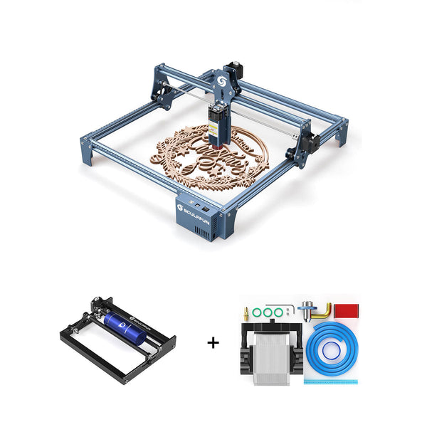 SCULPFUN S9 5,5W Lasergravurmaschine + S9 Air Assist + Rotationswalze