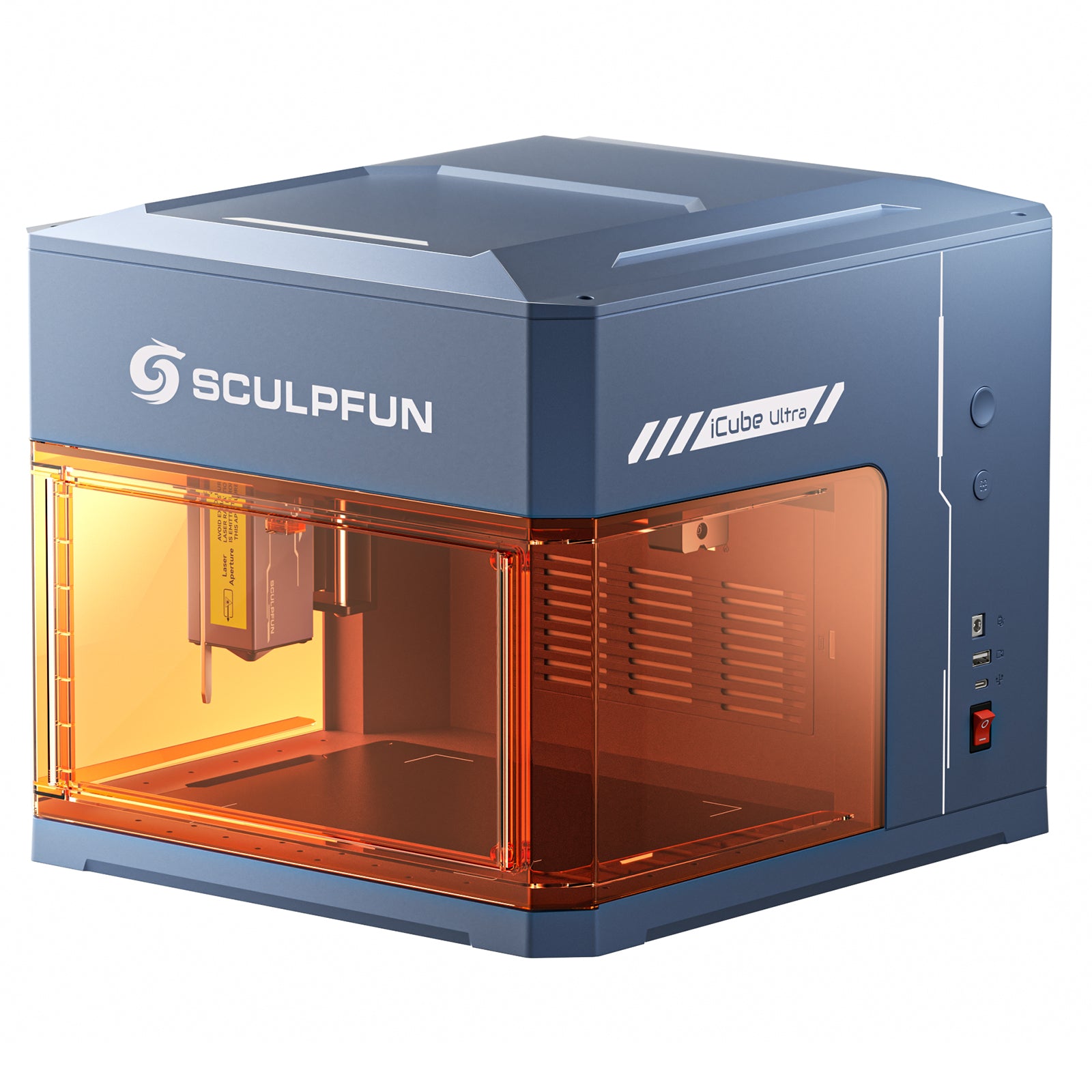 Sculpfun ICube 10W Lasergravierer – Gravurbereich 120x120mm, Typ-C Anschluss, Kompakt