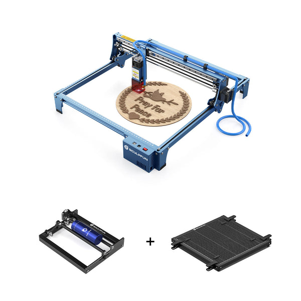 SCULPFUN S10 10W Lasergravierer EU Stecker + Rotationswalze + H3 40*40cm Wabe